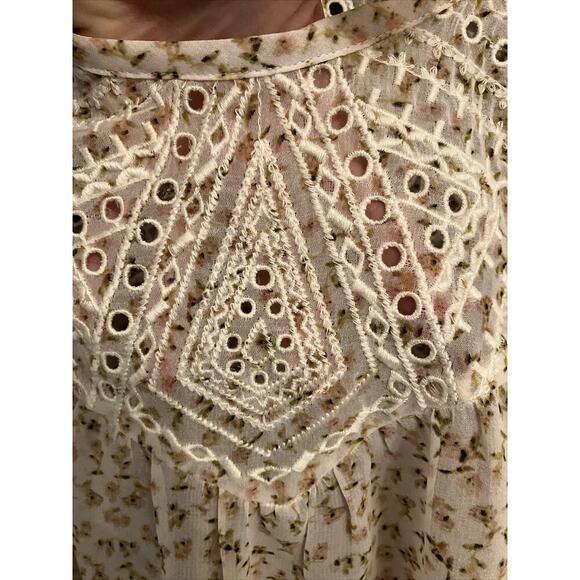 Women's Matilda Jane Good Hart Bonneau Womens Floral Print Blouse‎ Medium Sheer - Picture 5 of 14